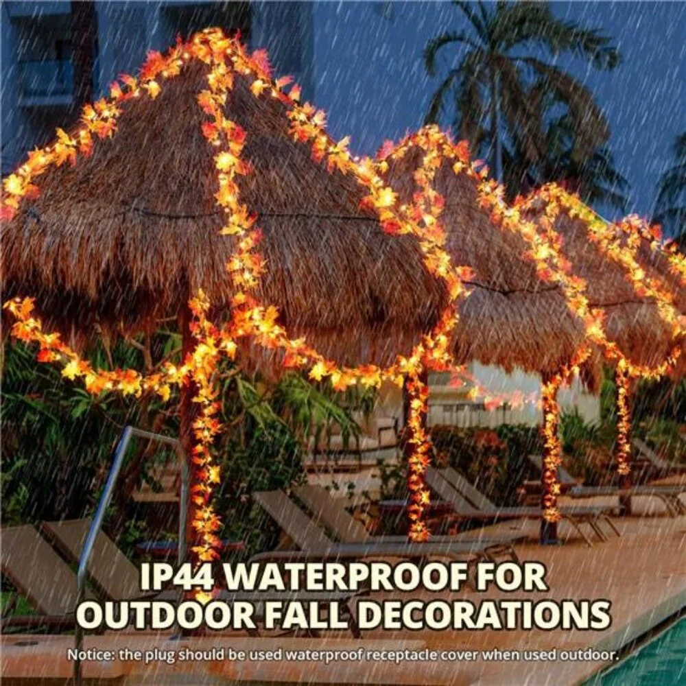 Fall Decorations for Home 9FT Plug in Thanksgiving Lights Lighted Fall Garland
